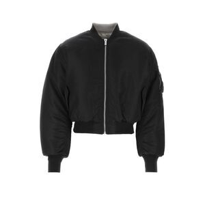 Vtmnts Men Black Nylon Padded Bomber Jacket